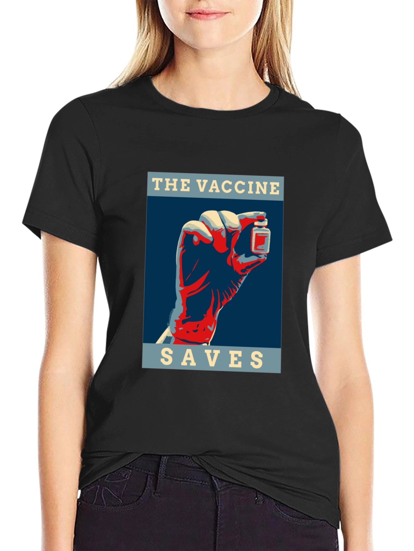 Vaccine Saves T-Shirt - Bold Graphic Tee
