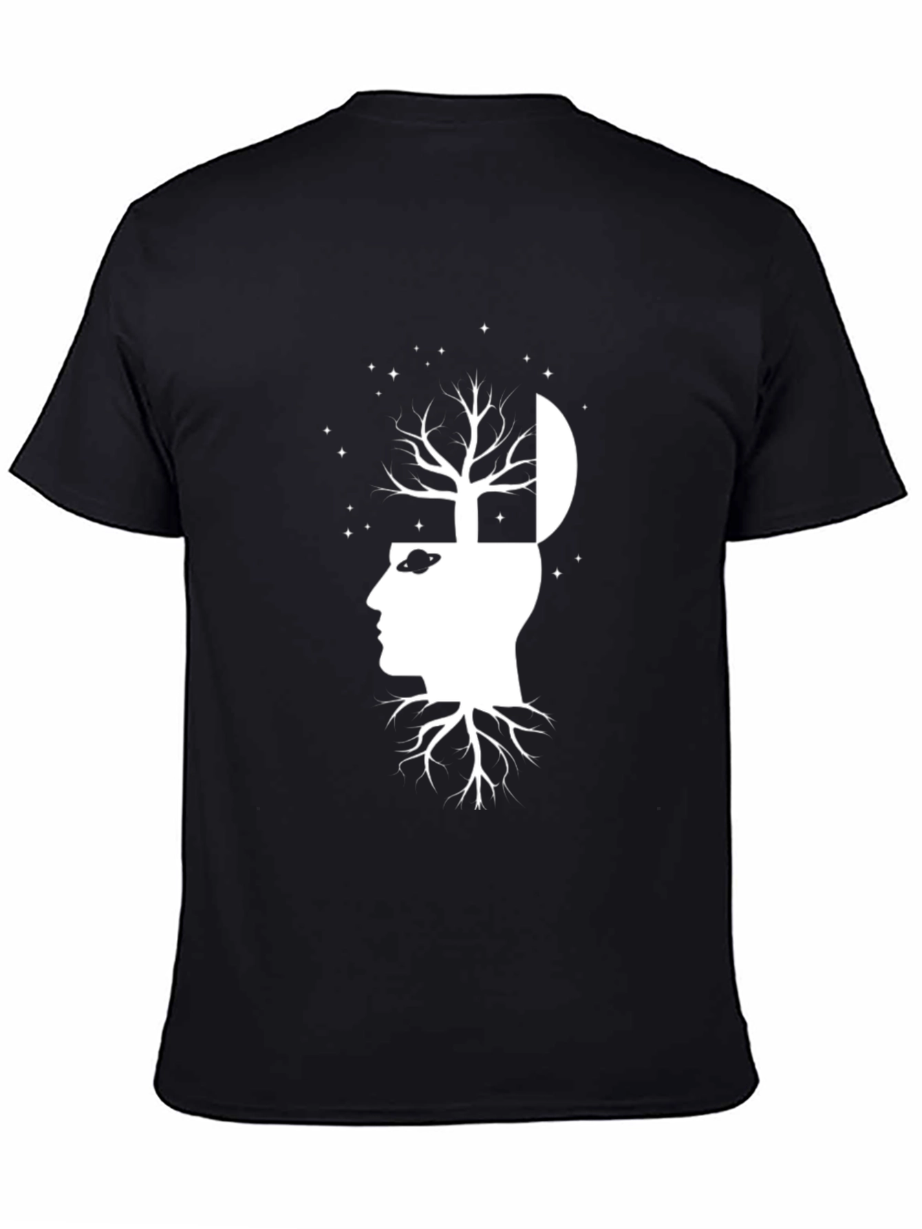 Thinking Tree Graphic Tee - Black