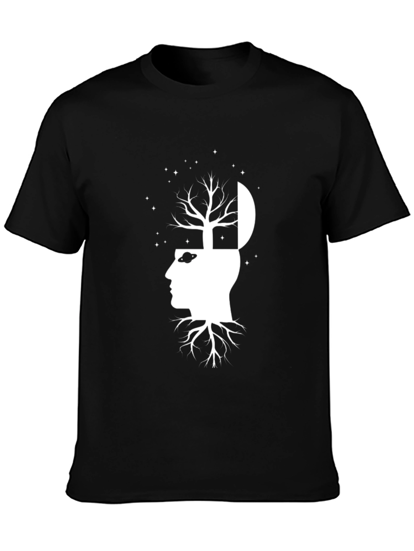 Thinking Tree Graphic Tee - Black