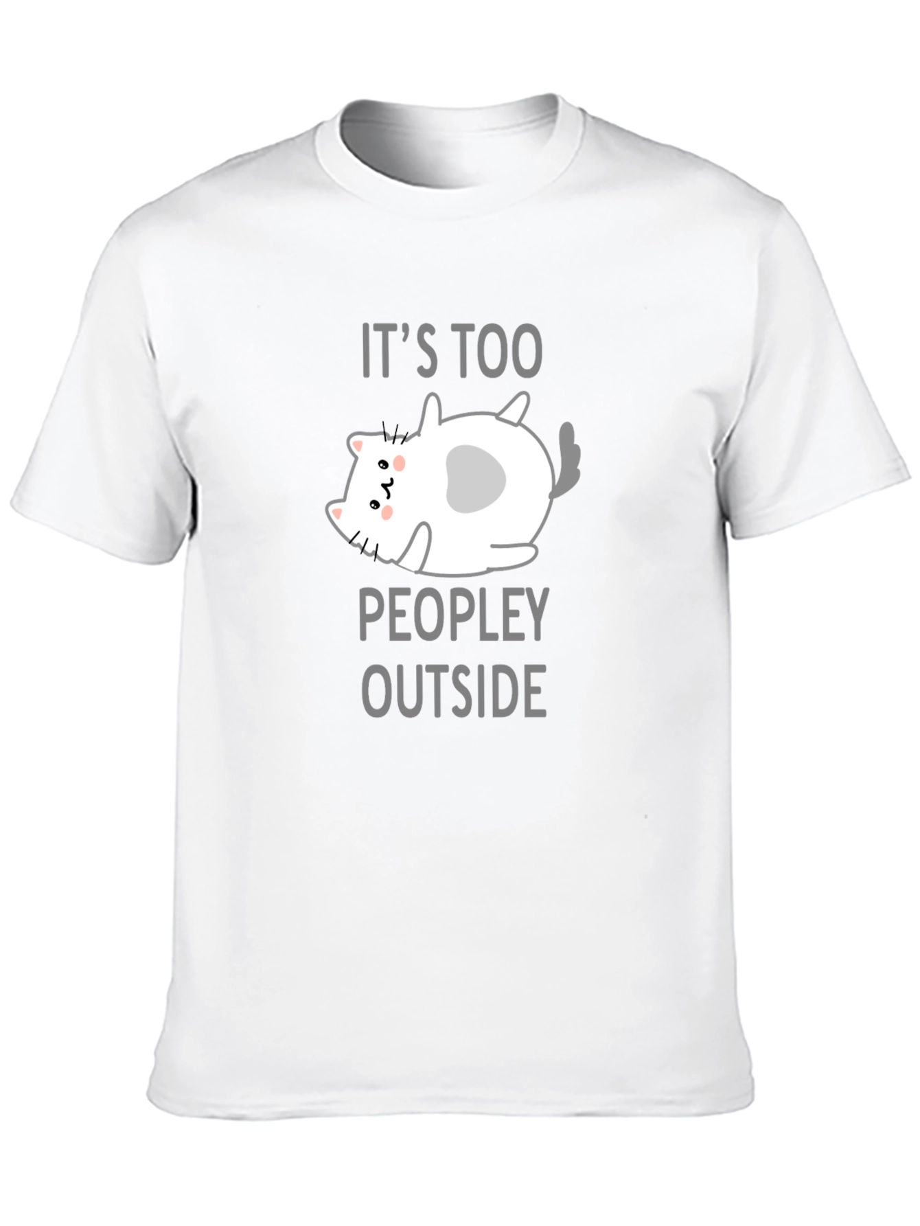 Its Too Peopley Outside Black T-Shirt
