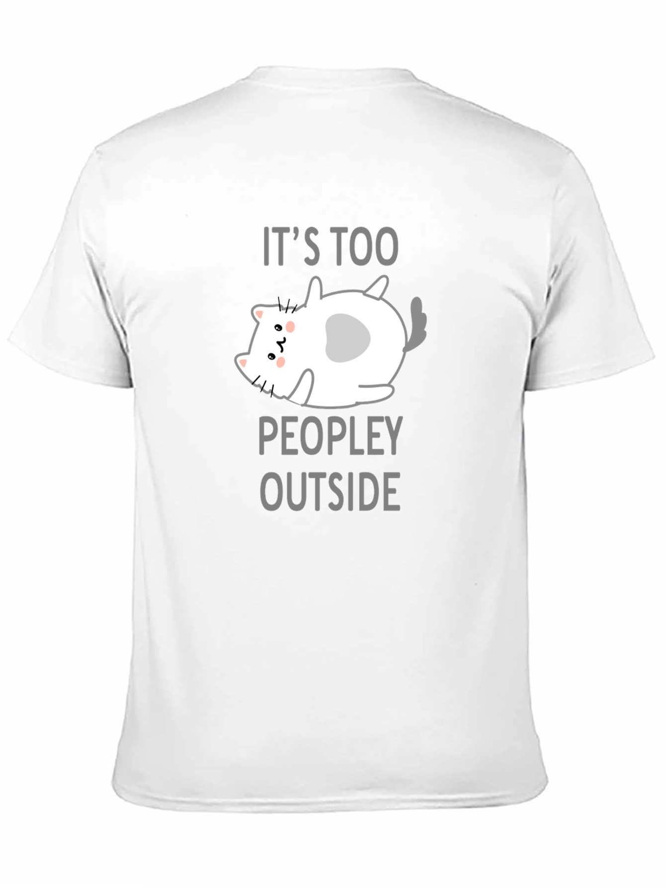 Its Too Peopley Outside Black T-Shirt