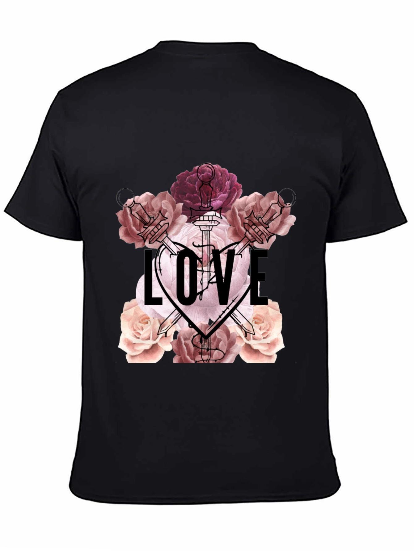 Floral Love T-Shirt - Romantic Graphic Tee