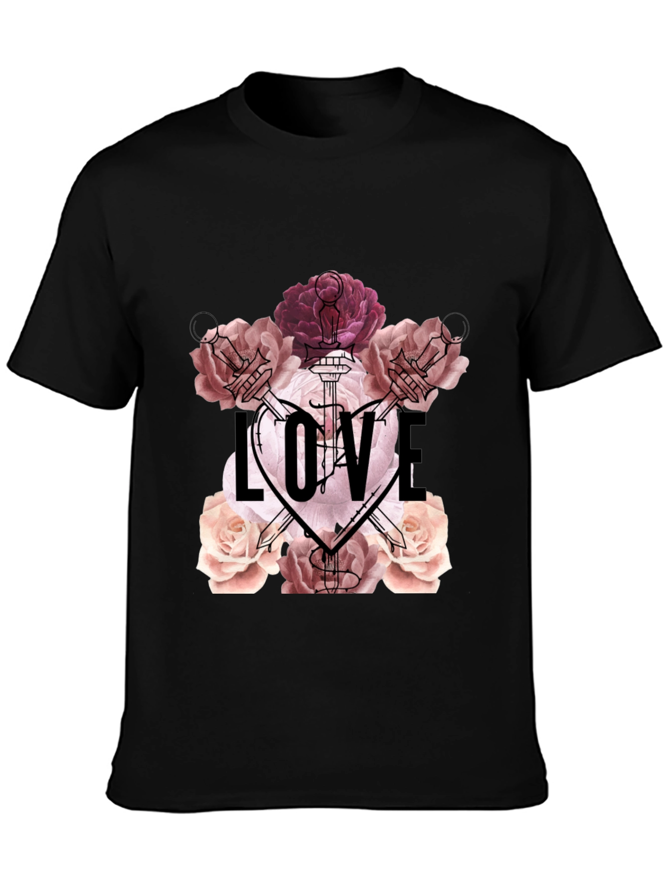 Floral Love T-Shirt - Romantic Graphic Tee