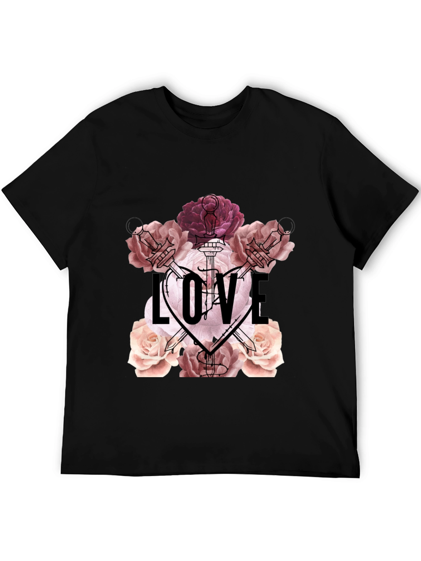 Floral Love T-Shirt - Romantic Graphic Tee