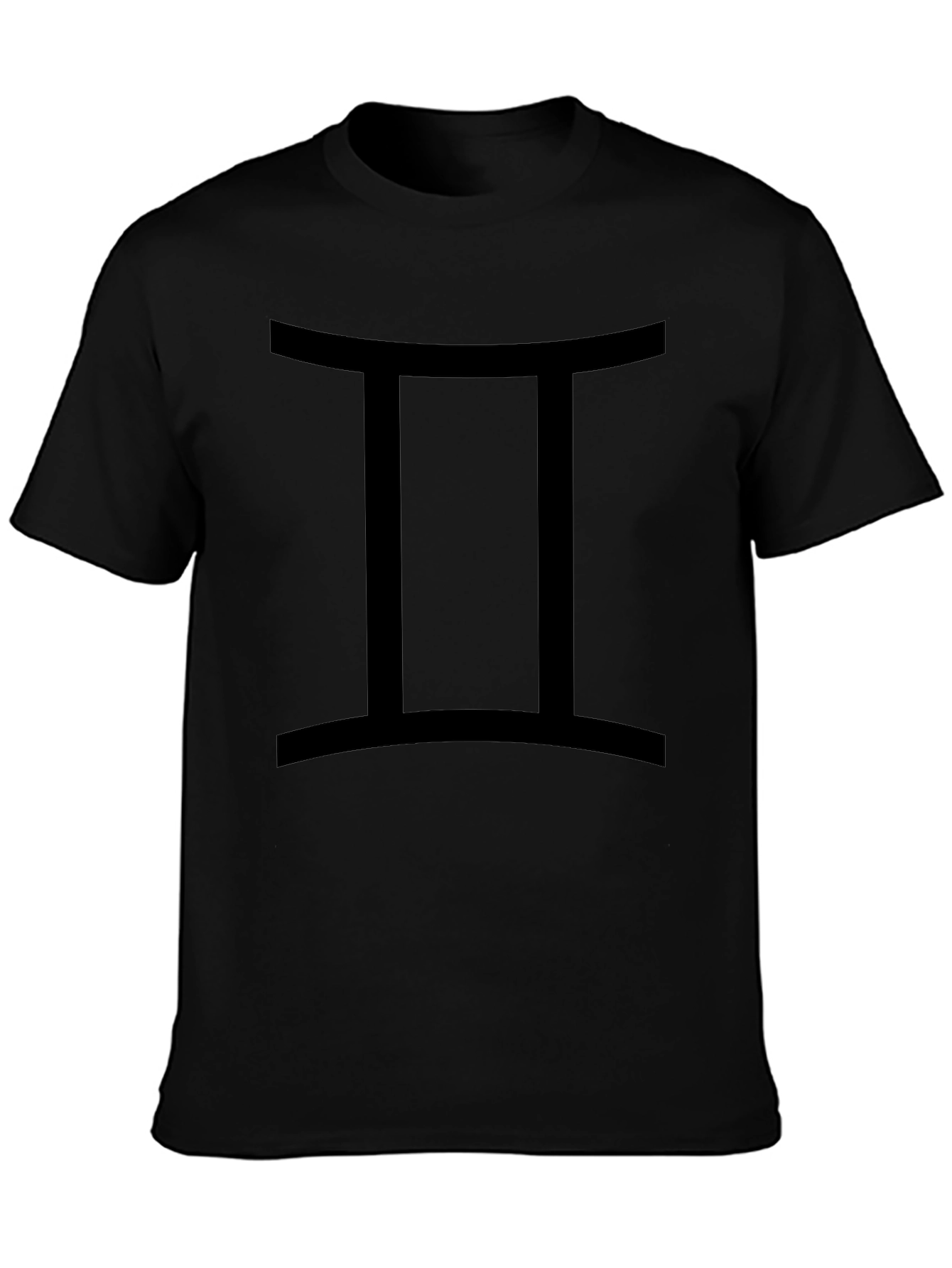 Gemini Zodiac Graphic Tee - Black Cotton T-Shirt