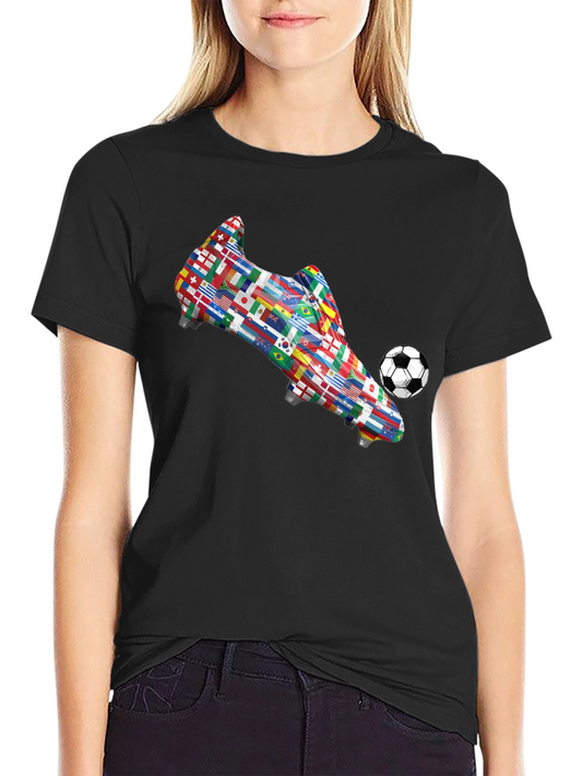 World Flags Soccer Boot T-Shirt