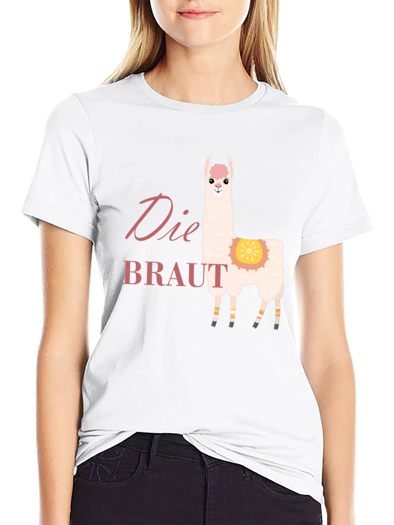 Die Braut Llama Black T-Shirt