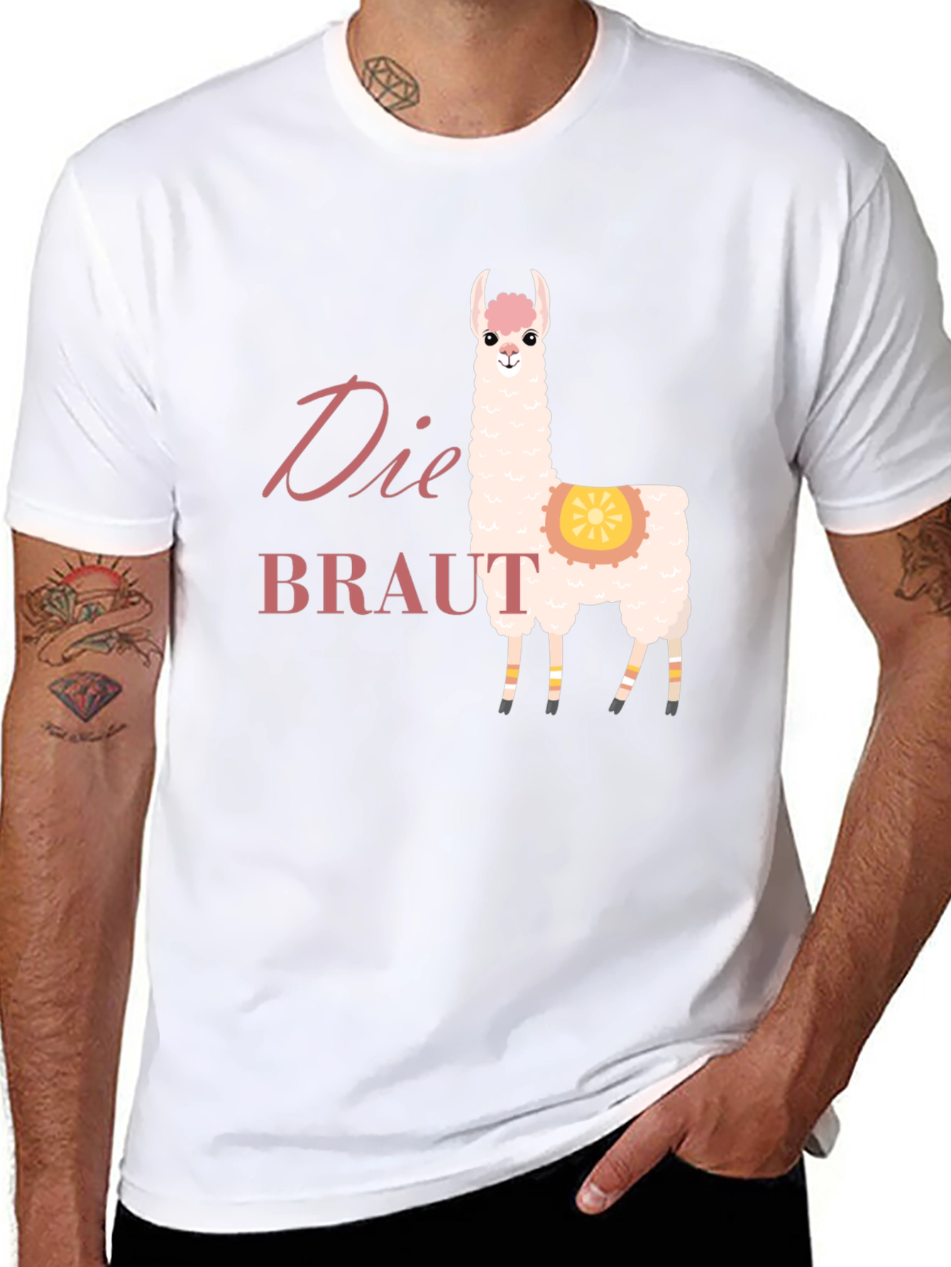 Die Braut Llama Black T-Shirt