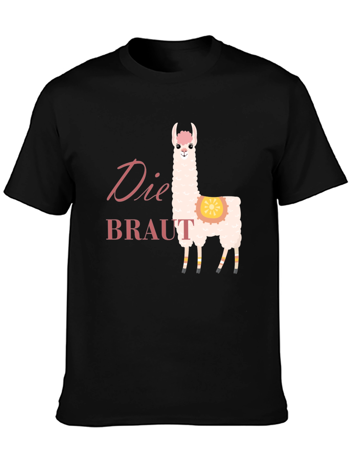 Die Braut Llama Black T-Shirt
