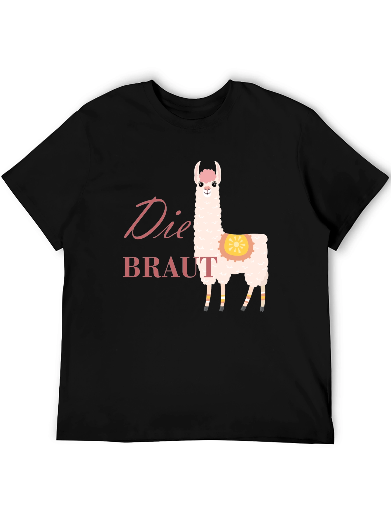 Die Braut Llama Black T-Shirt