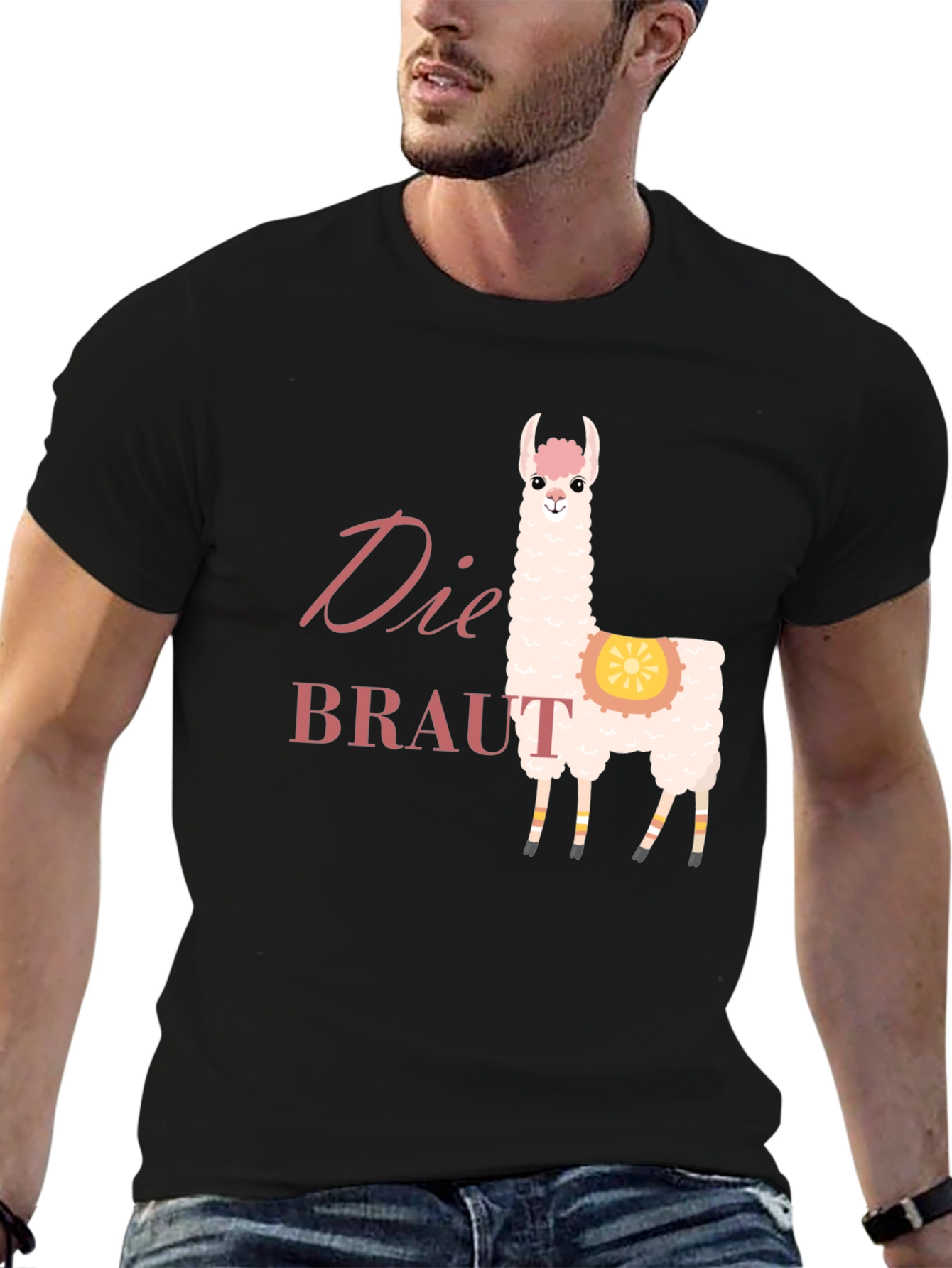 Die Braut Llama Black T-Shirt