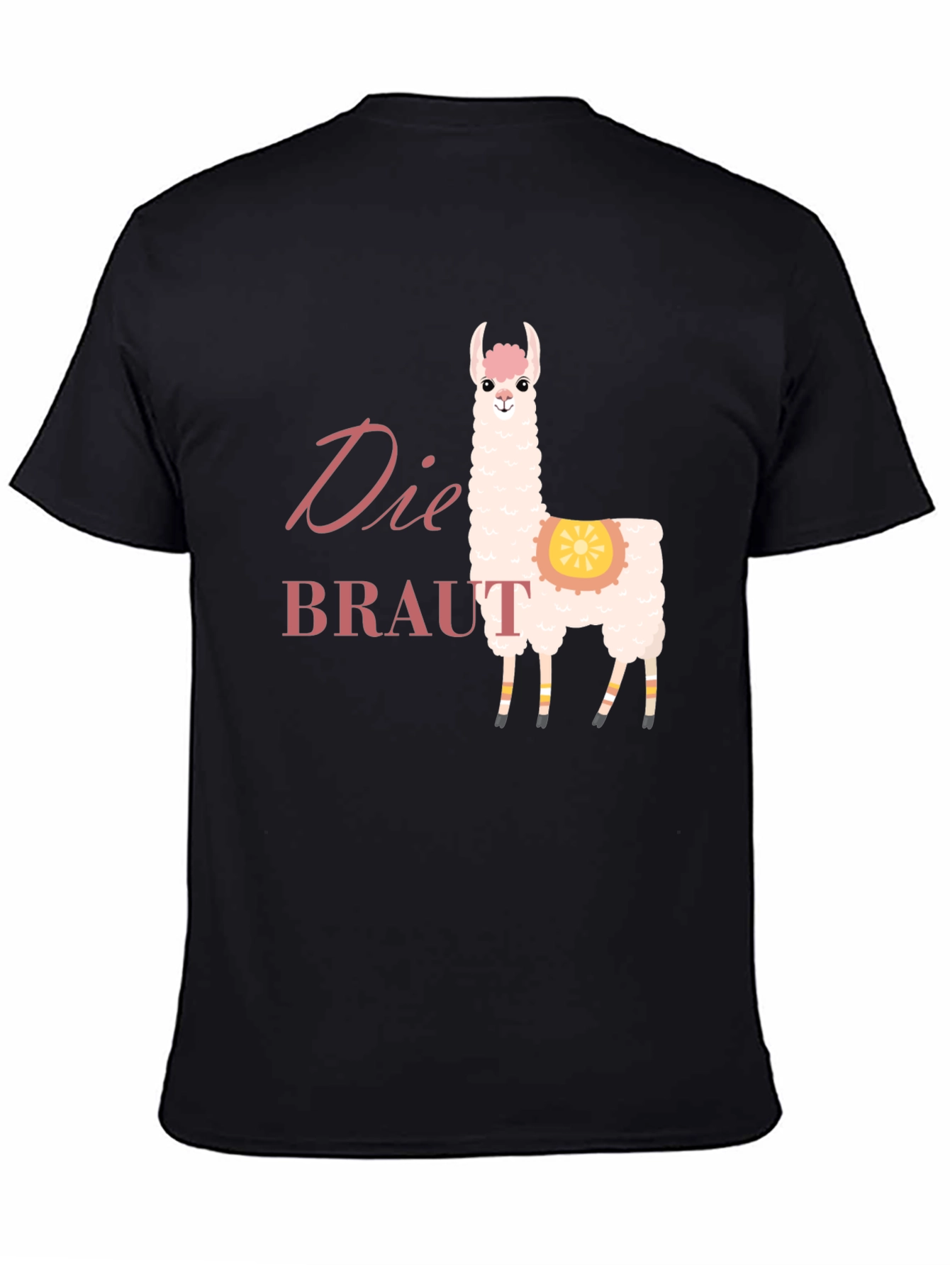 Die Braut Llama Black T-Shirt