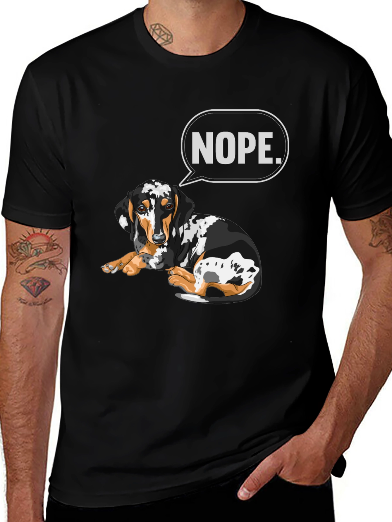 Nope Dachshund T-Shirt - Funny Dog Graphic Tee