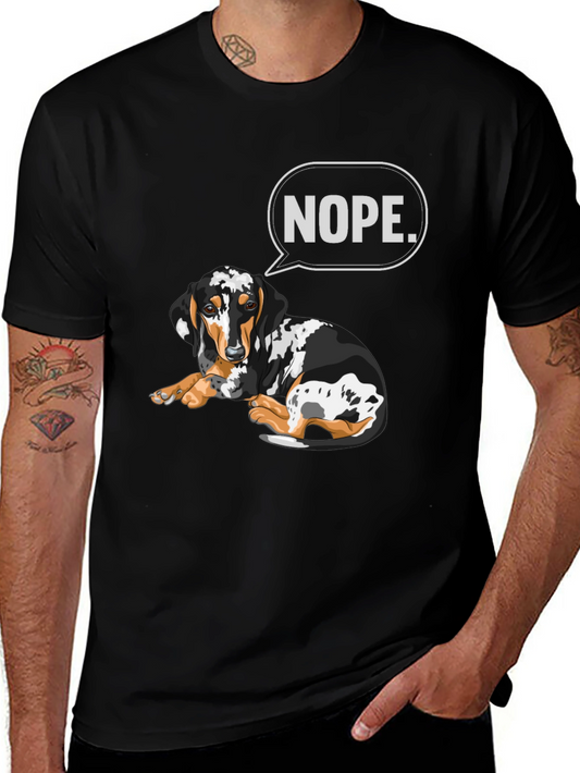 Nope Dachshund T-Shirt - Funny Dog Graphic Tee