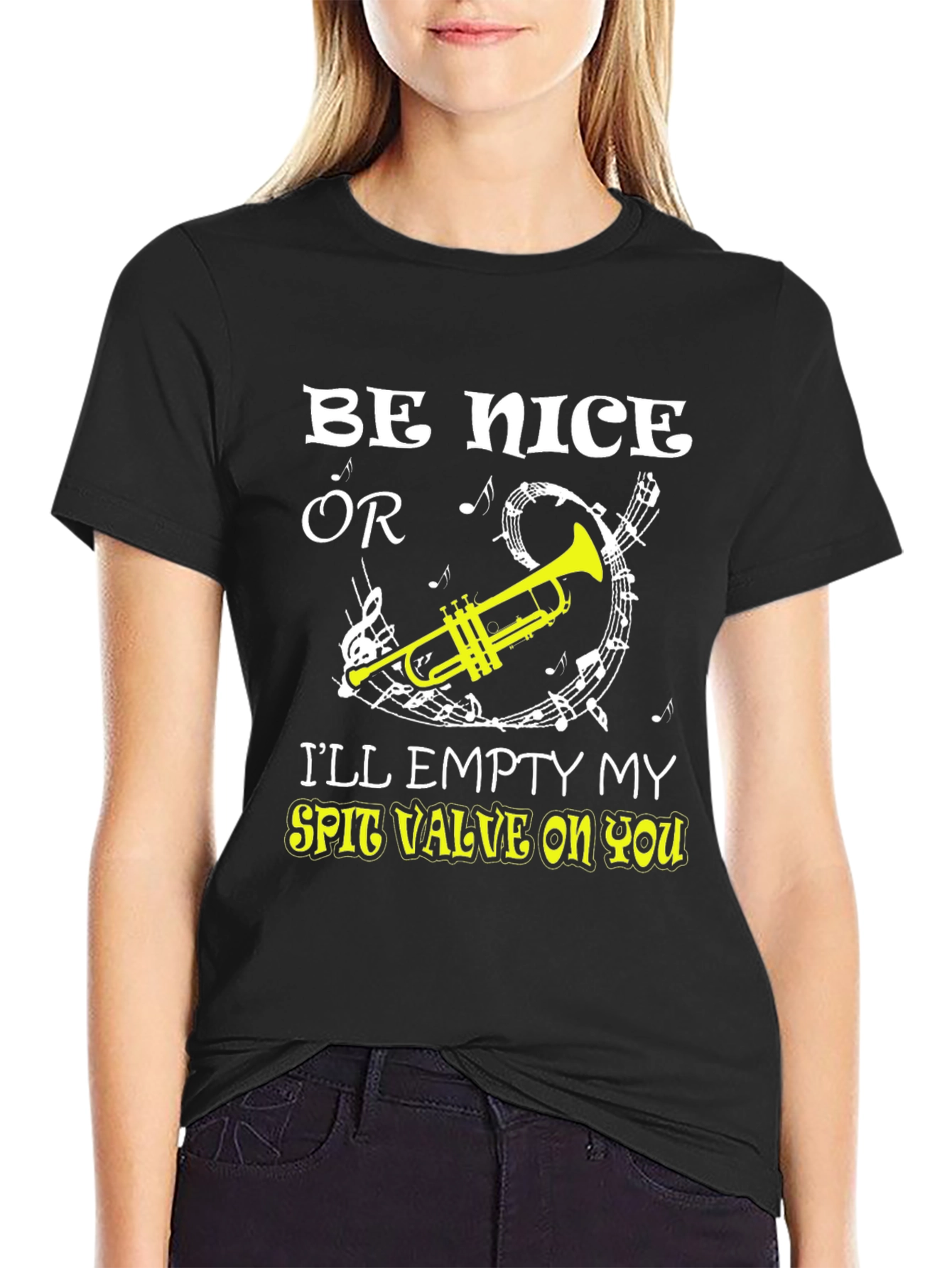 Be Nice Or Trombone Graphic T-Shirt