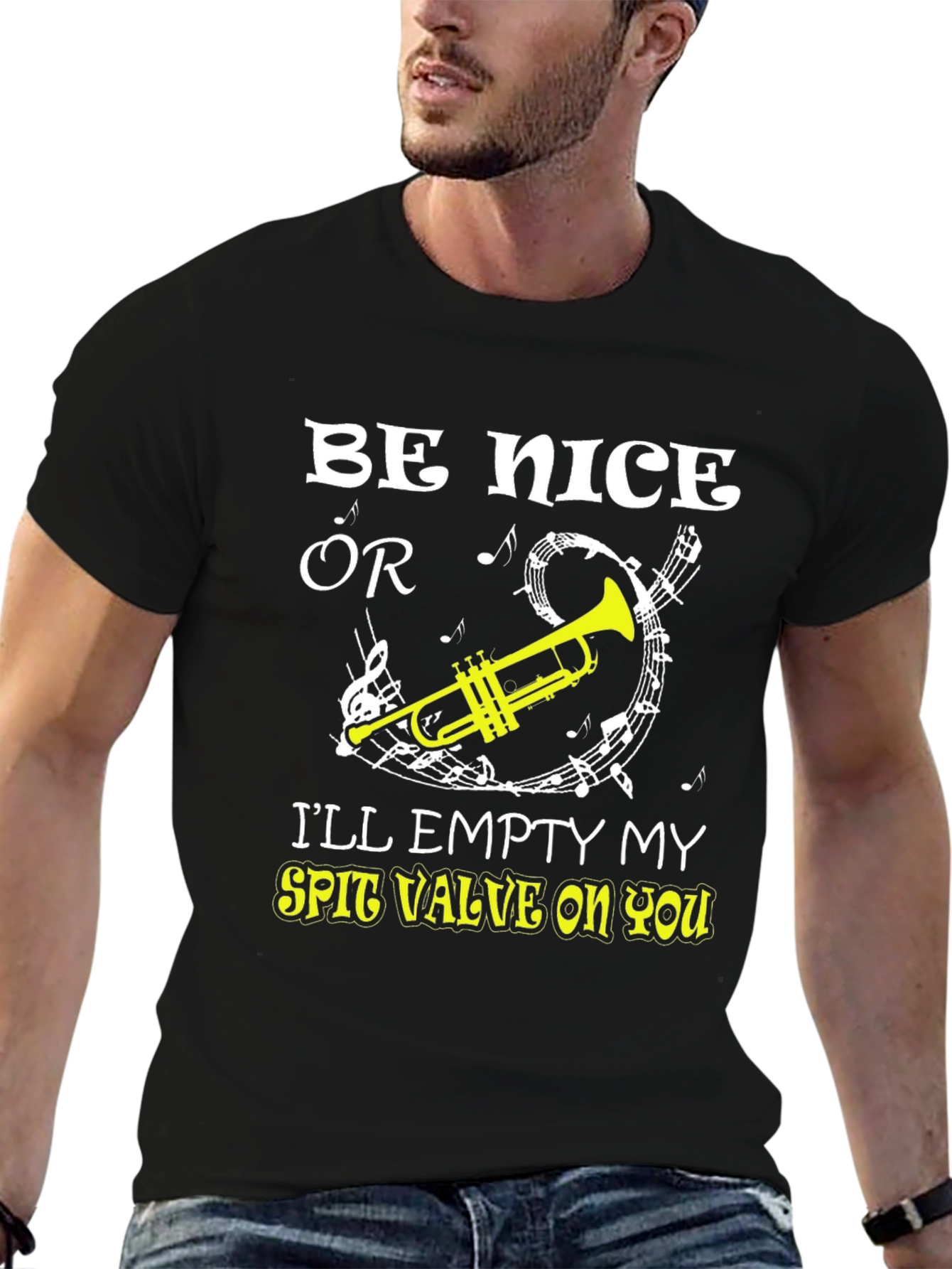 Be Nice Or Trombone Graphic T-Shirt