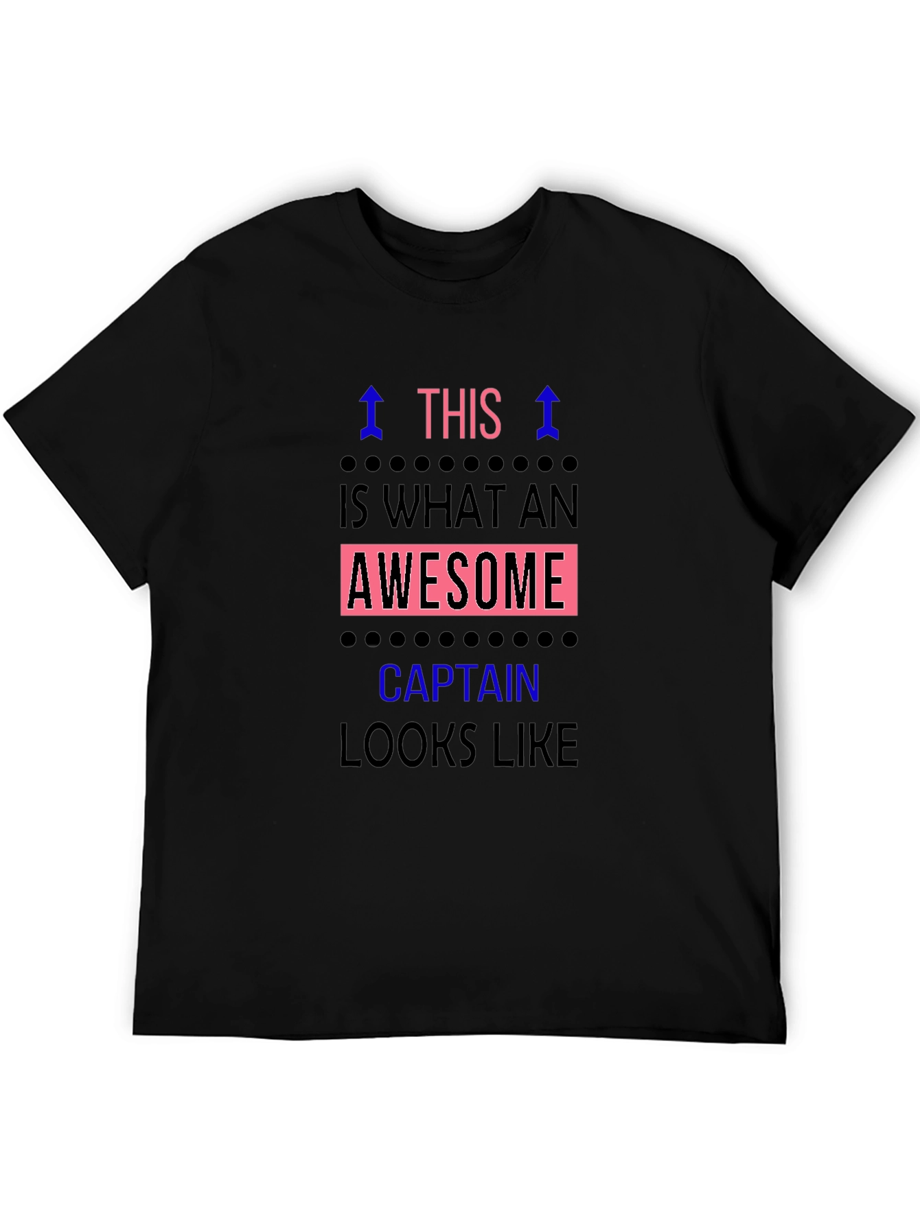 Awesome Captain Graphic Tee - Black T-Shirt