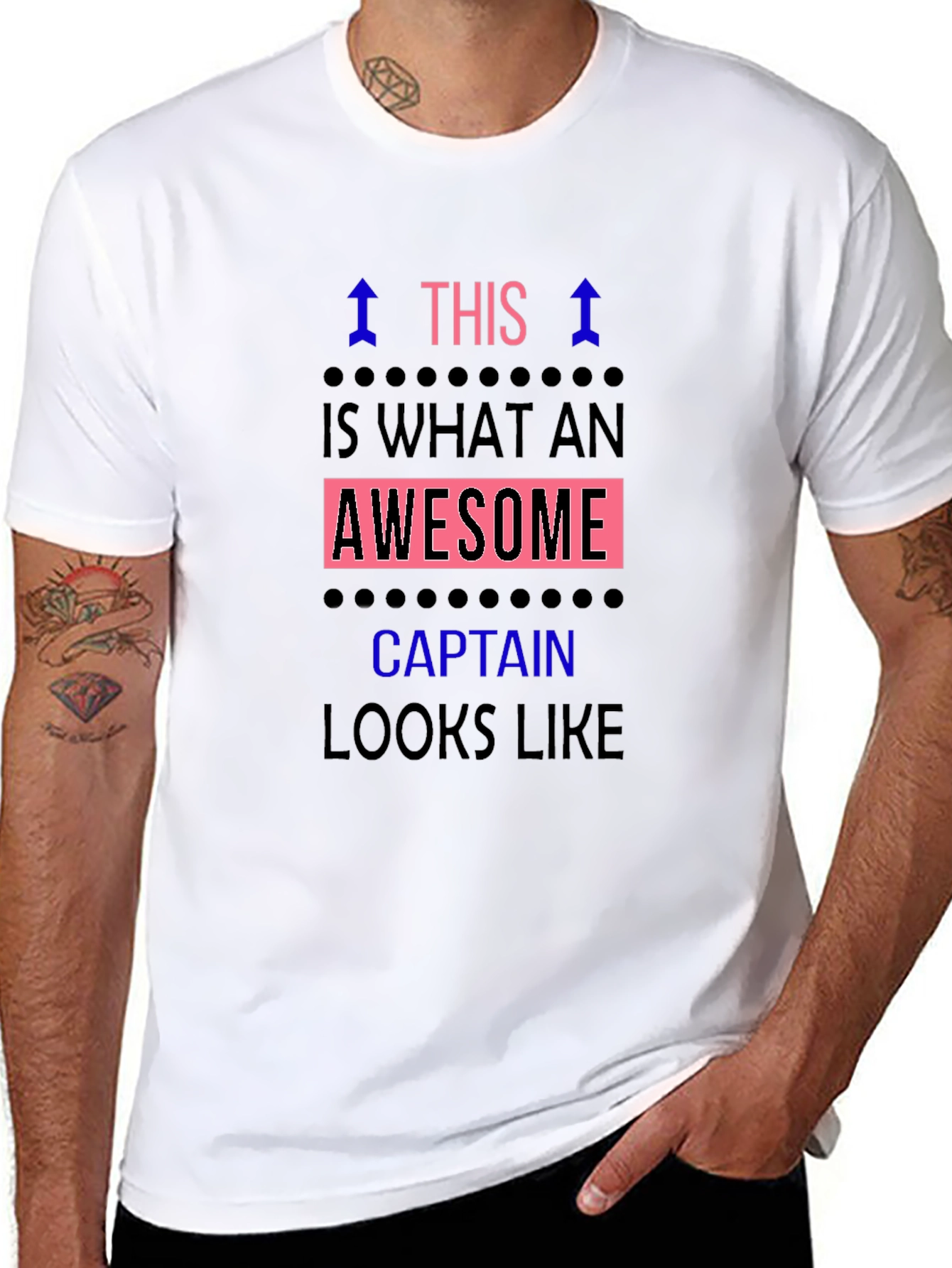 Awesome Captain Graphic Tee - Black T-Shirt
