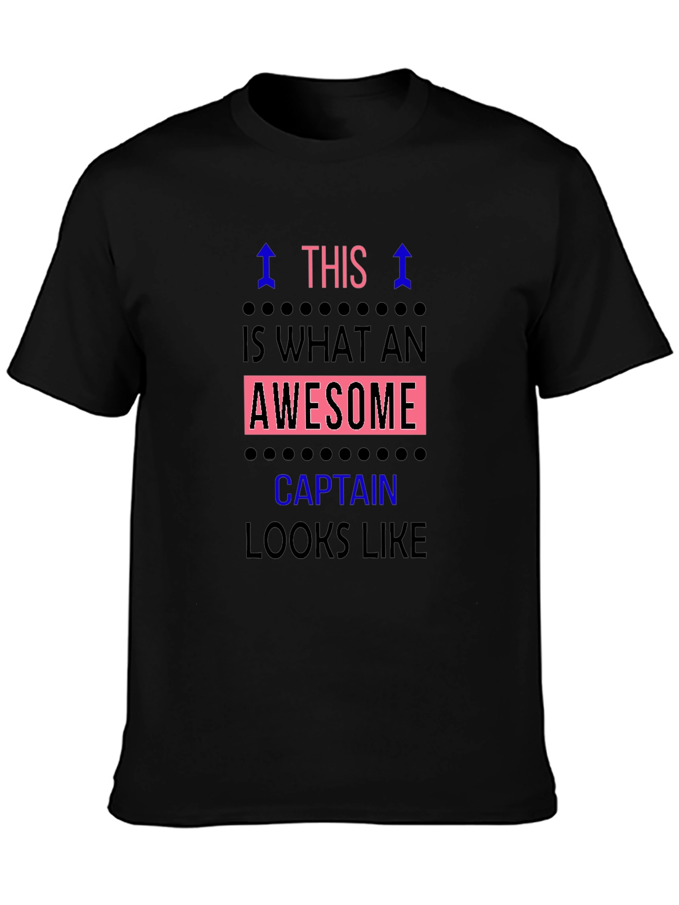 Awesome Captain Graphic Tee - Black T-Shirt