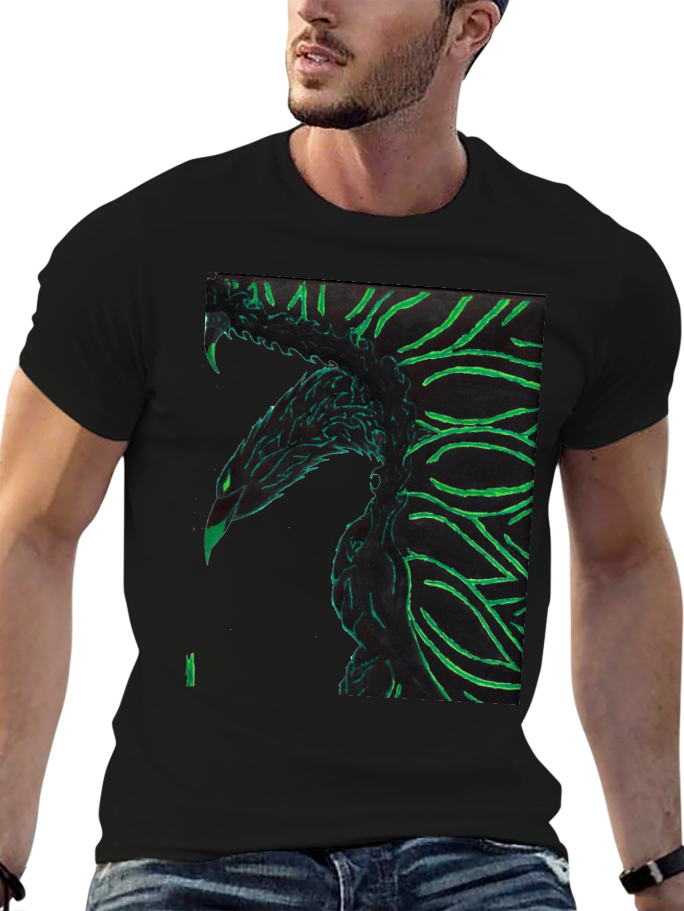 Dragon Graphic Tee - Unique Black Shirt