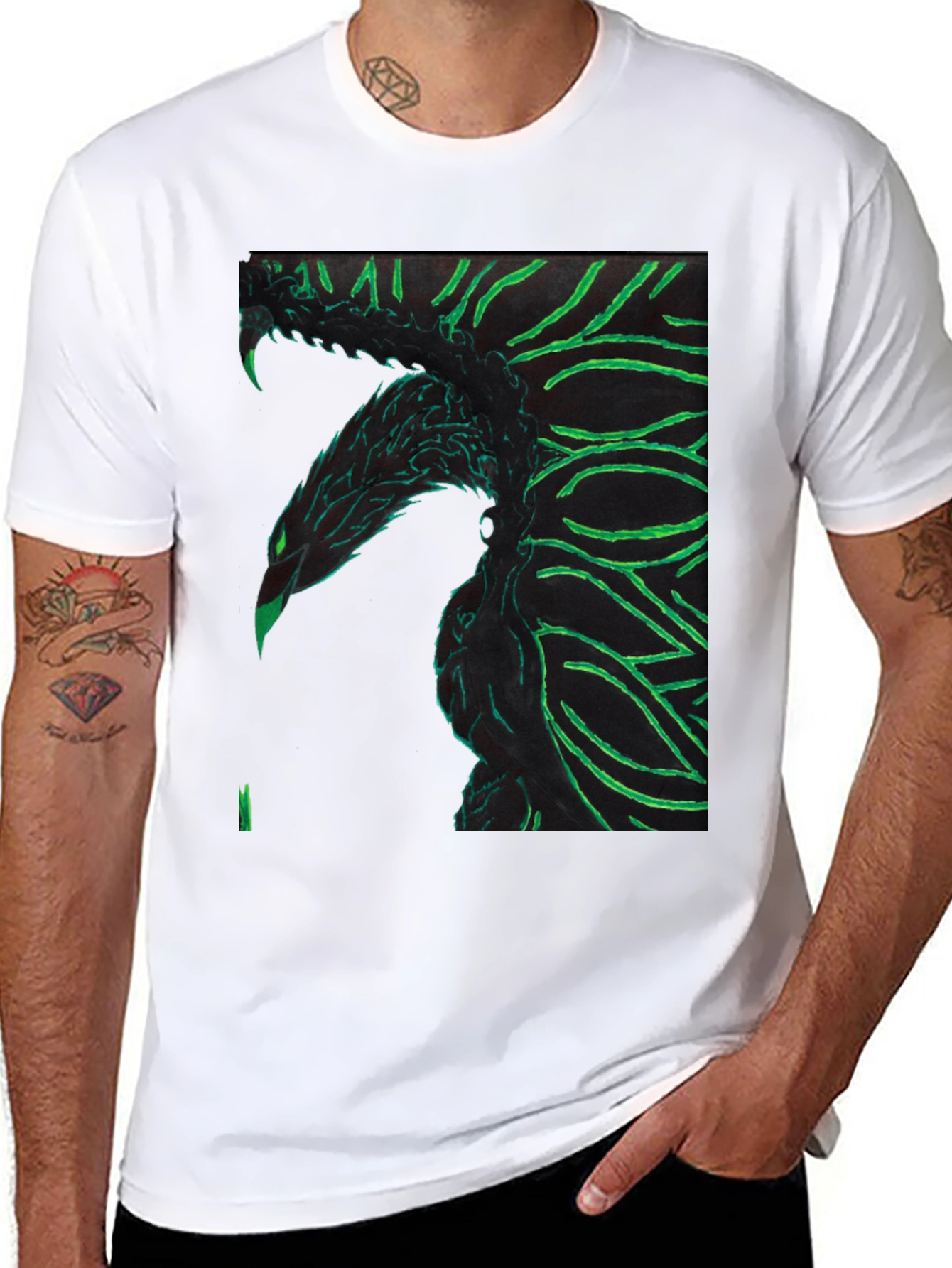Dragon Graphic Tee - Unique Black Shirt