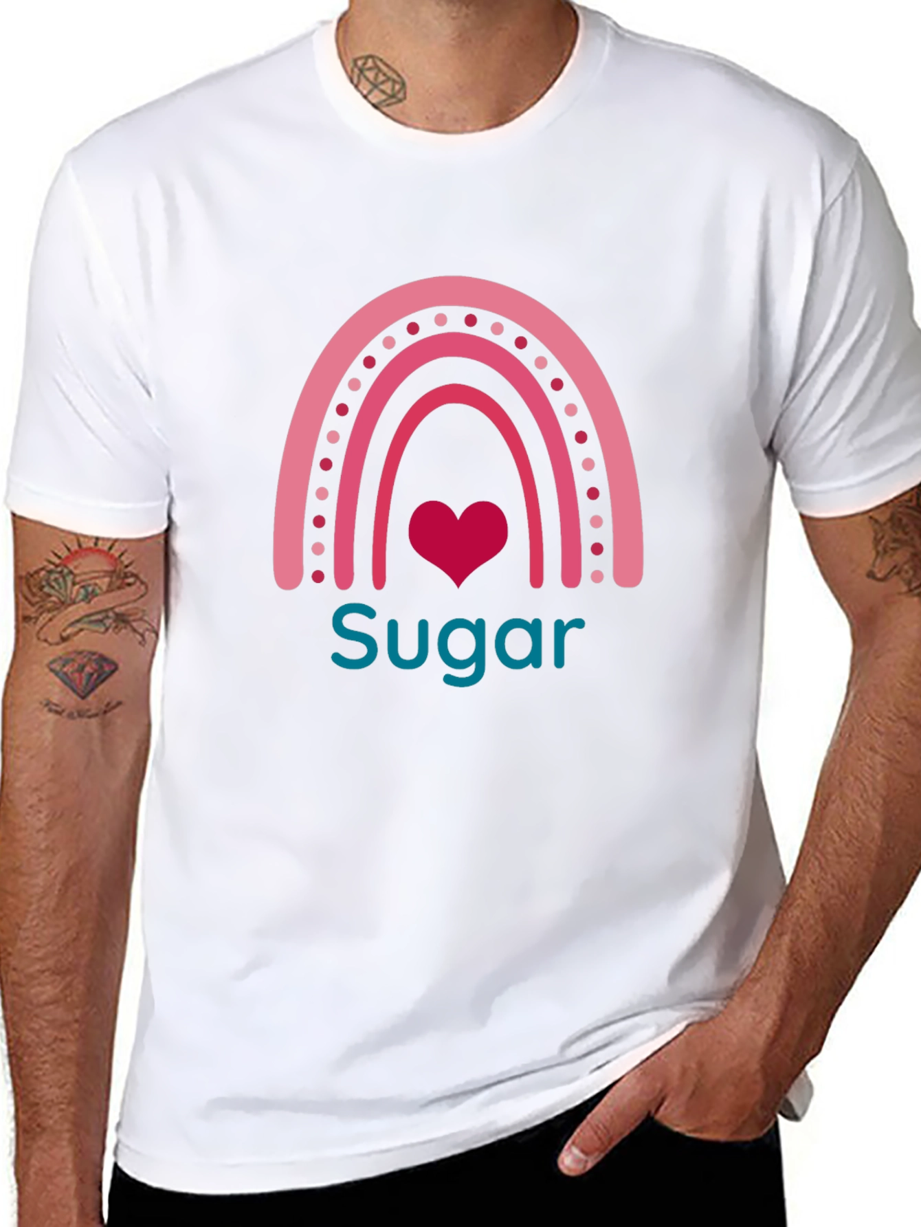 Sugar Heart Rainbow Graphic Tee
