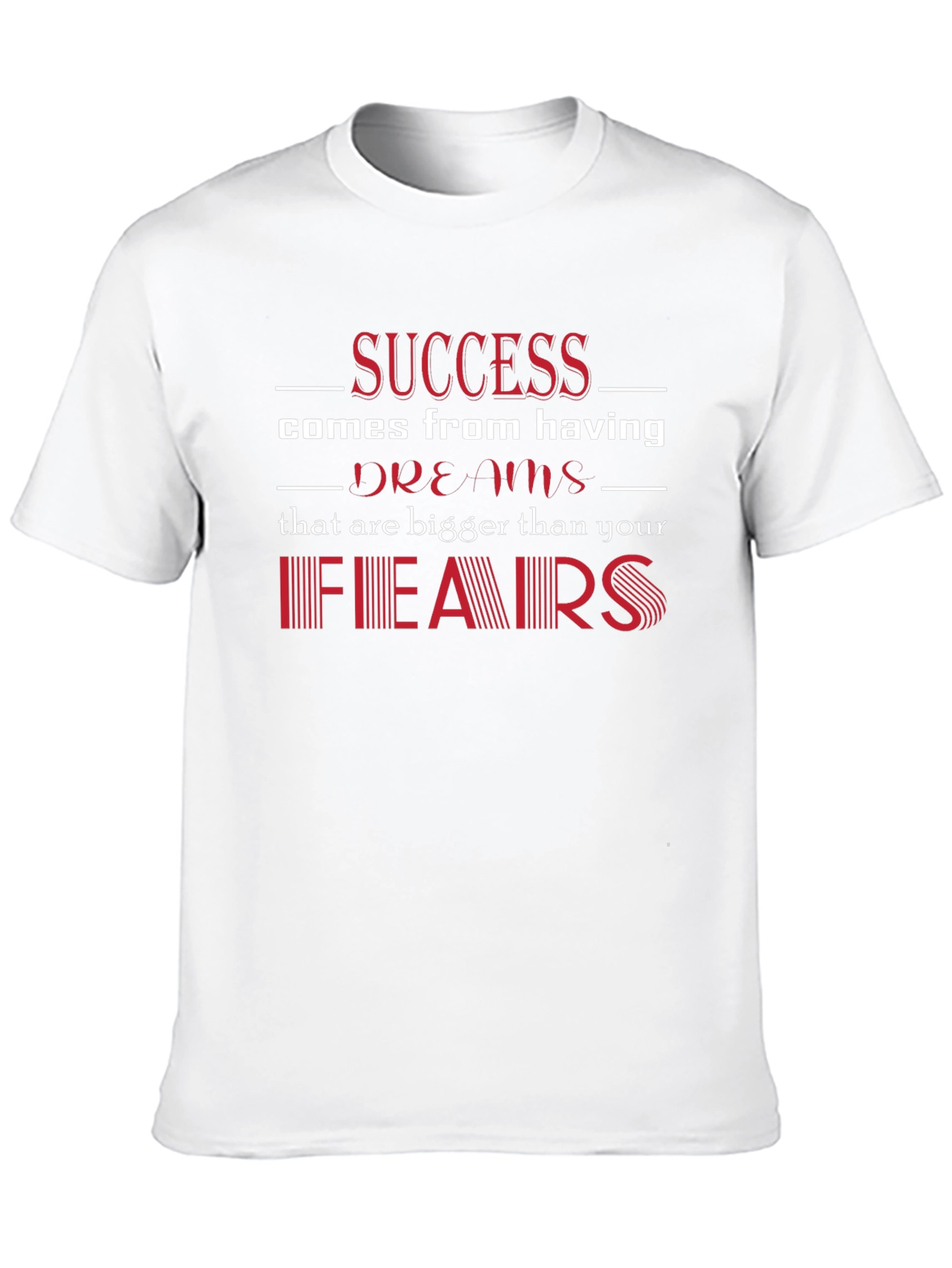 Inspirational Success Graphic Print Black T-Shirt