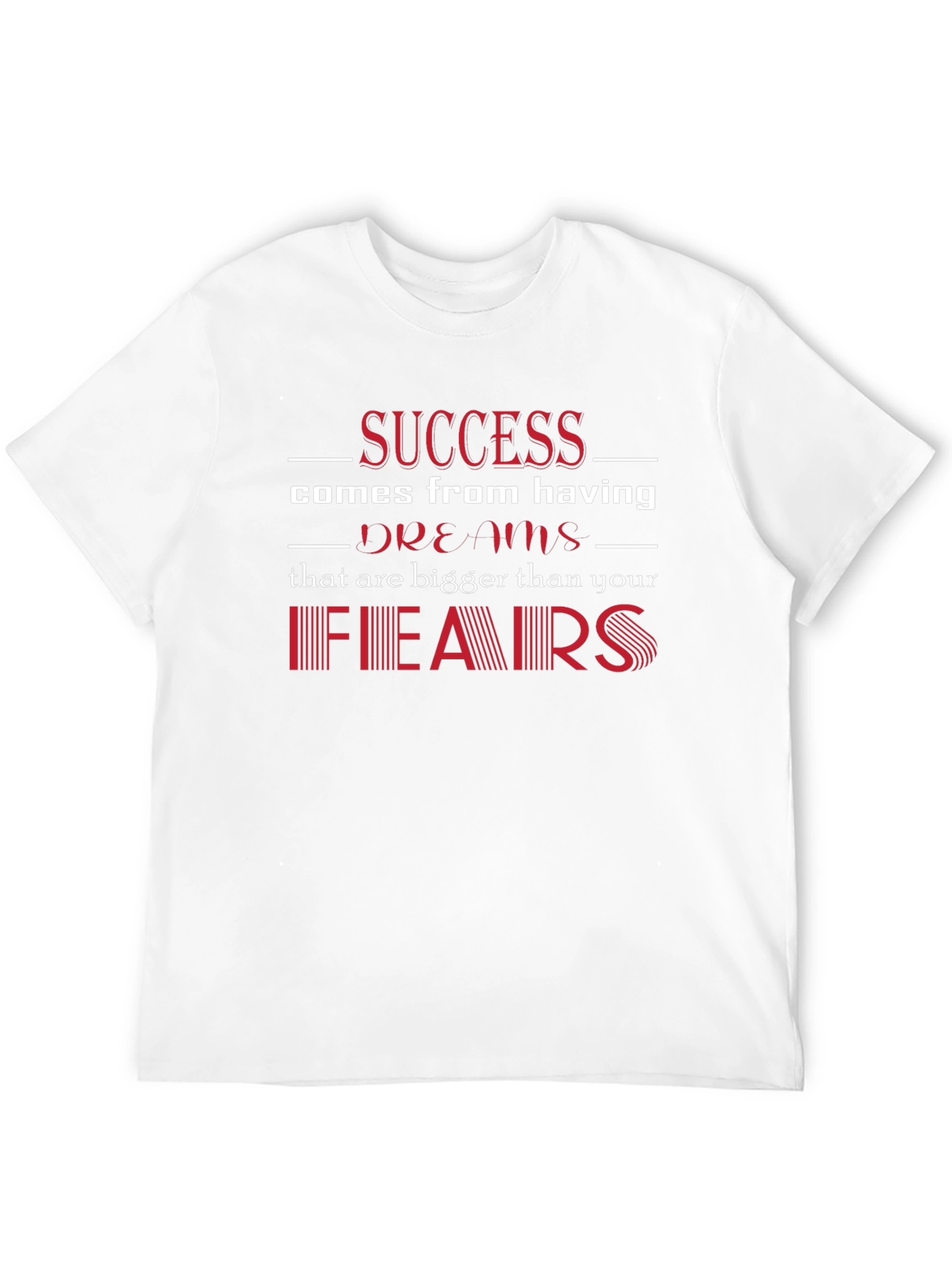 Inspirational Success Graphic Print Black T-Shirt