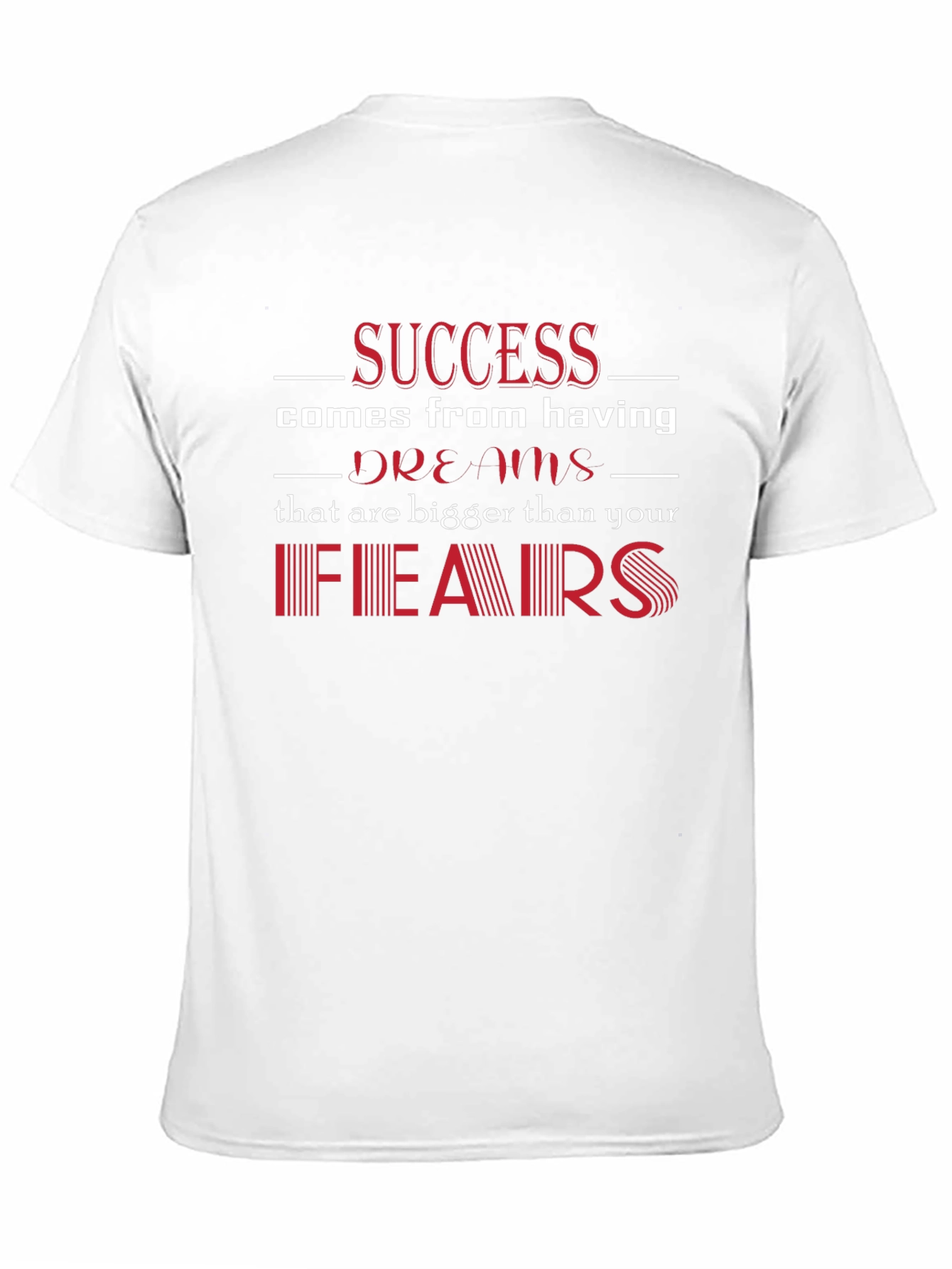 Inspirational Success Graphic Print Black T-Shirt