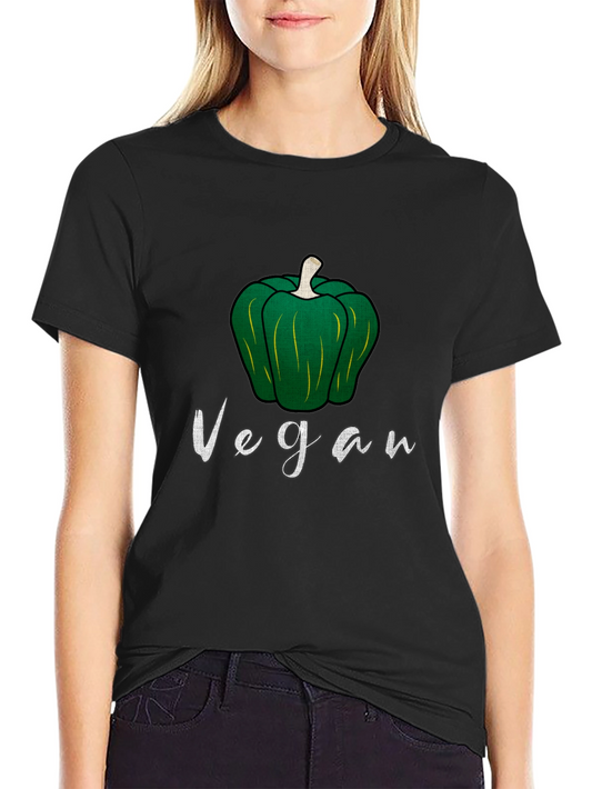 Vegan Green Pepper Graphic Tee