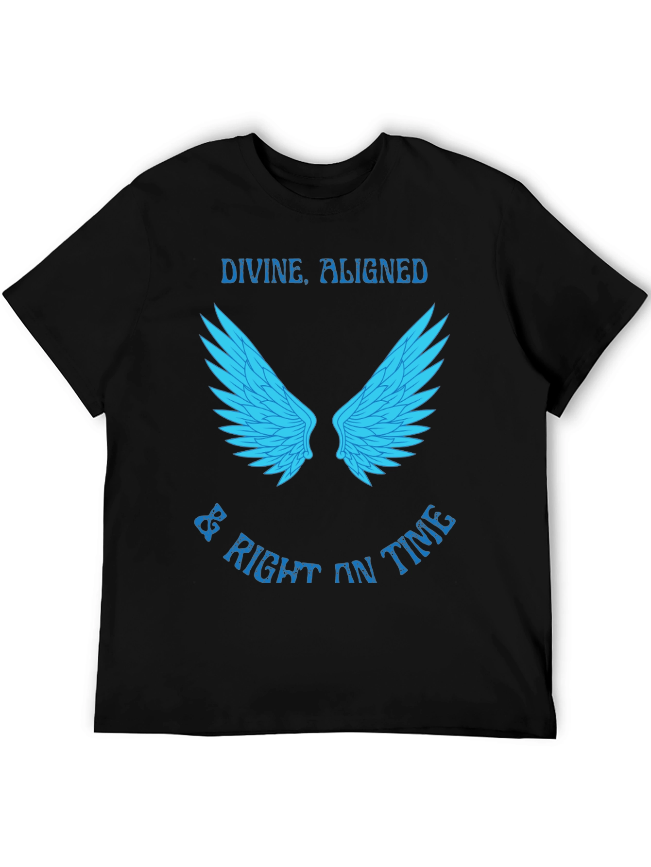 Divine Aligned Wings Graphic Tee - Stylish Mens T-Shirt