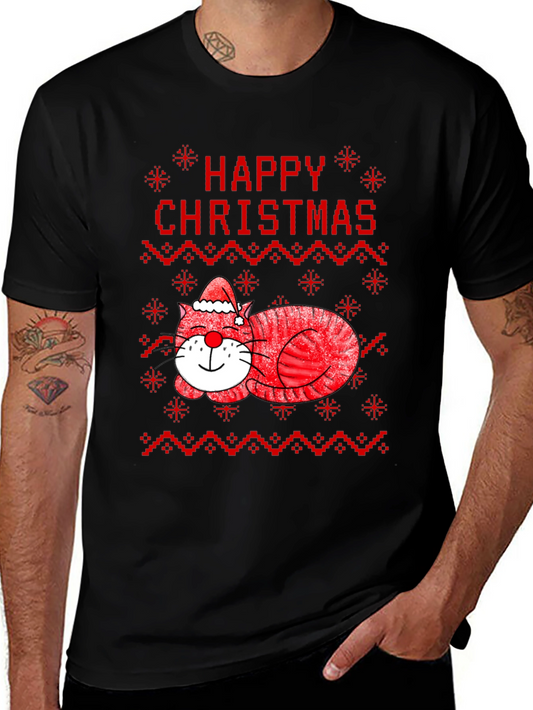 Happy Christmas Cat T-Shirt