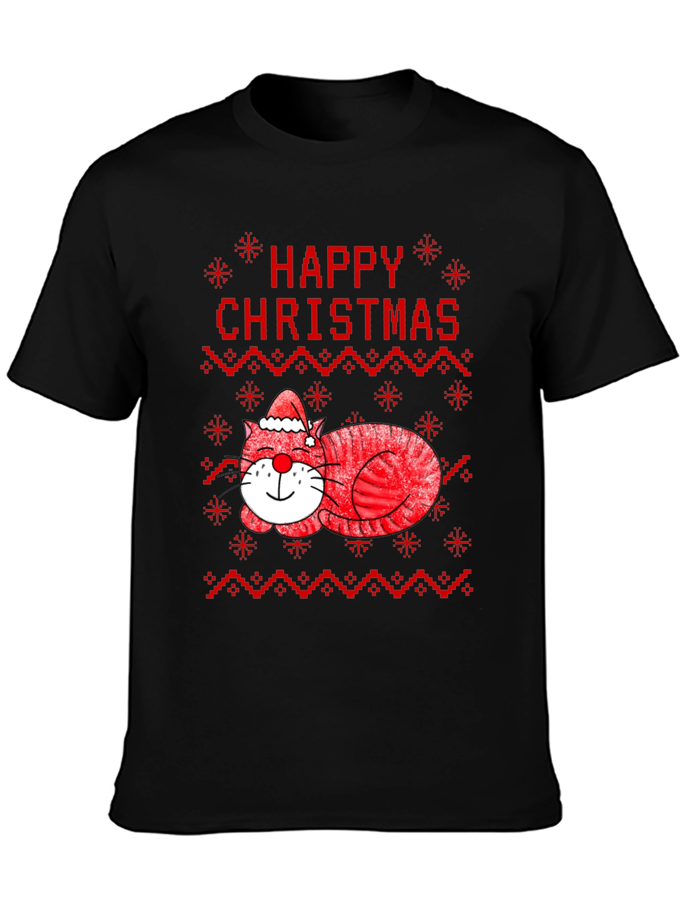 Happy Christmas Cat T-Shirt