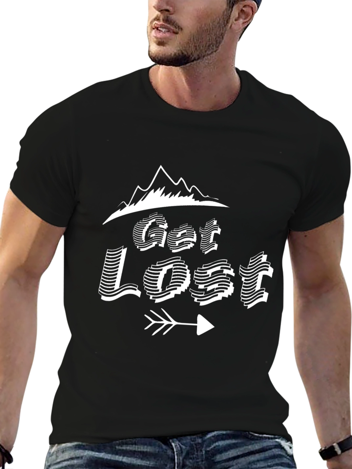 Get Lost Graphic Tee - Mountain Adventure Shirt
