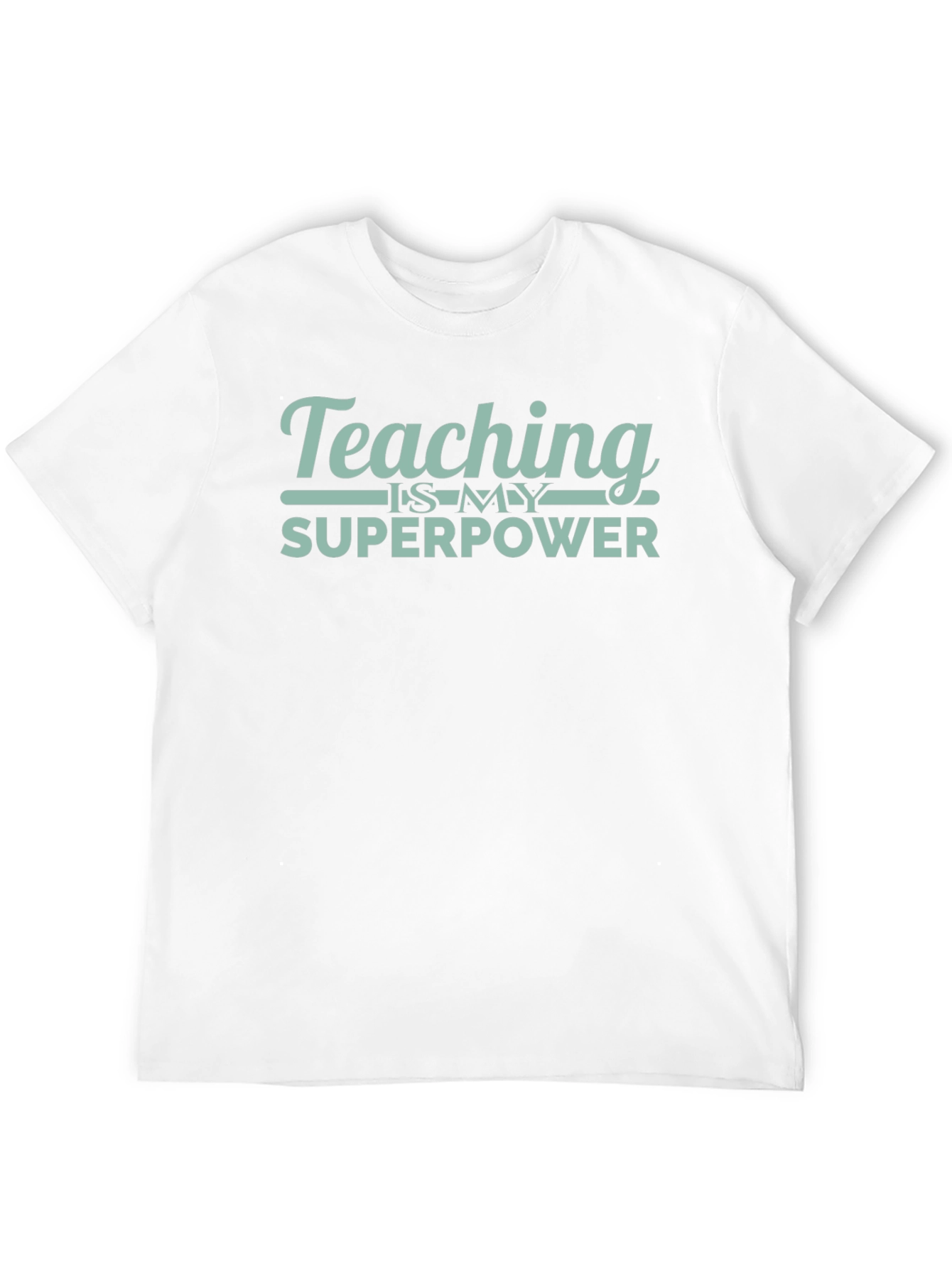 Teaching Is My Superpower Black Graphic T-Shirt