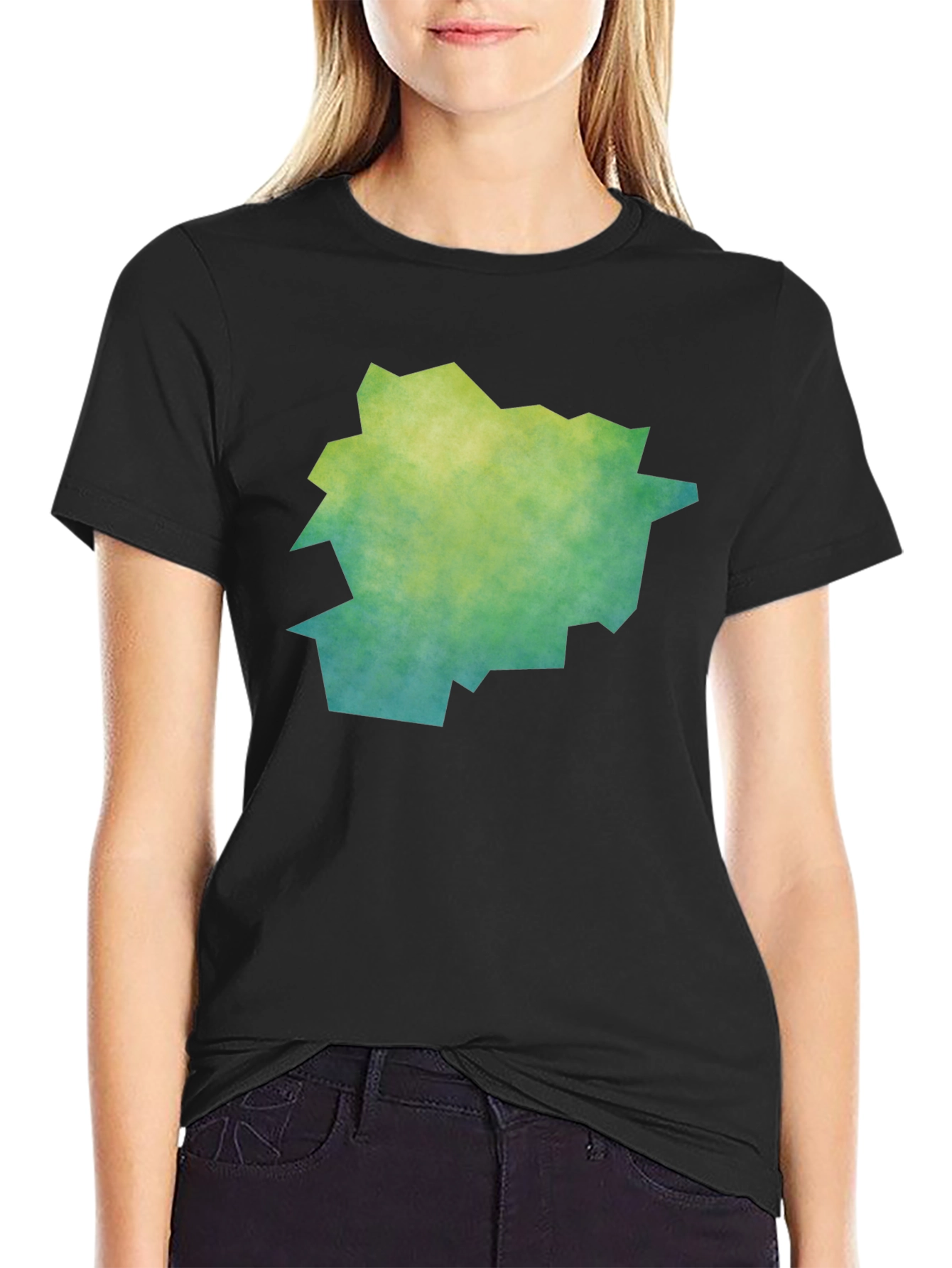 Abstract Graphic Tee - Trendy Mens Black T-Shirt