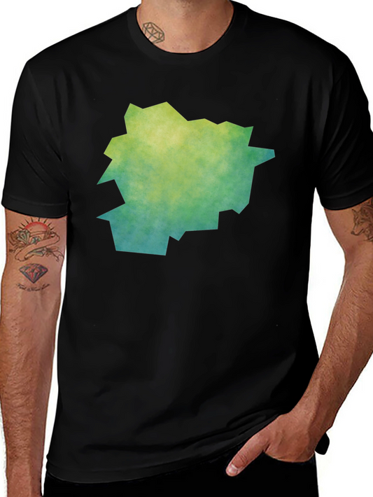 Abstract Graphic Tee - Trendy Mens Black T-Shirt