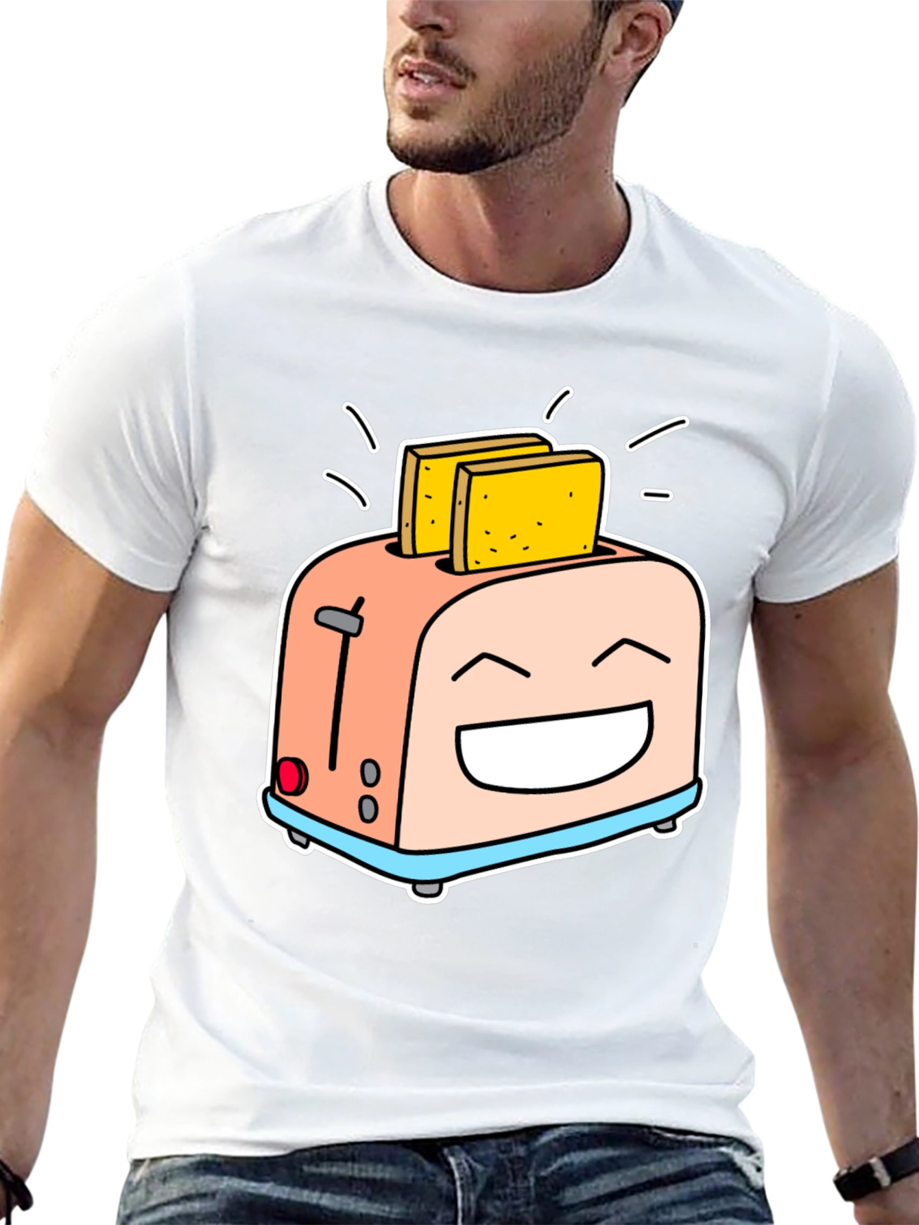 Smiling Toaster Graphic Tee - Black
