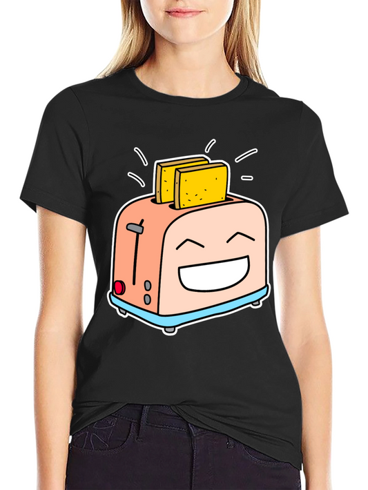 Smiling Toaster Graphic Tee - Black