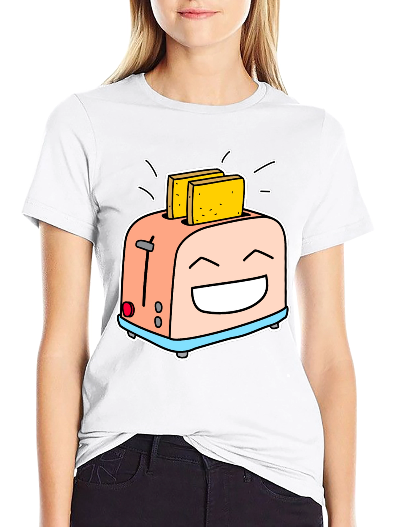 Smiling Toaster Graphic Tee - Black
