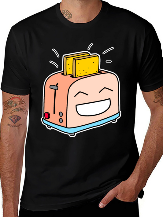 Smiling Toaster Graphic Tee - Black