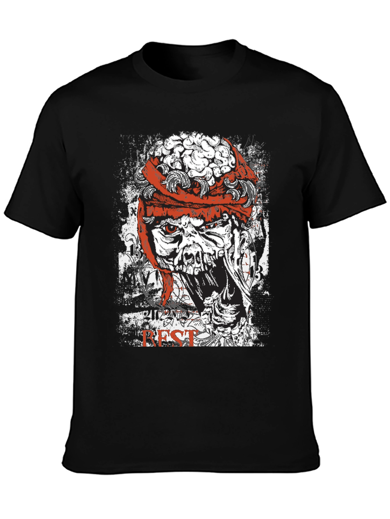 Zombie Brain Graphic T-Shirt - Horror Style