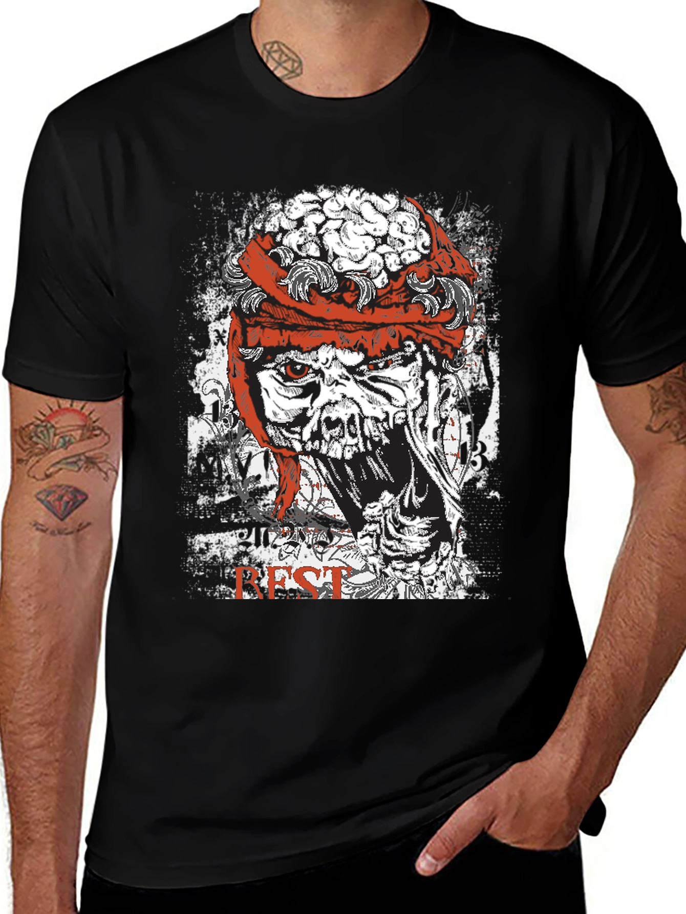Zombie Brain Graphic T-Shirt - Horror Style