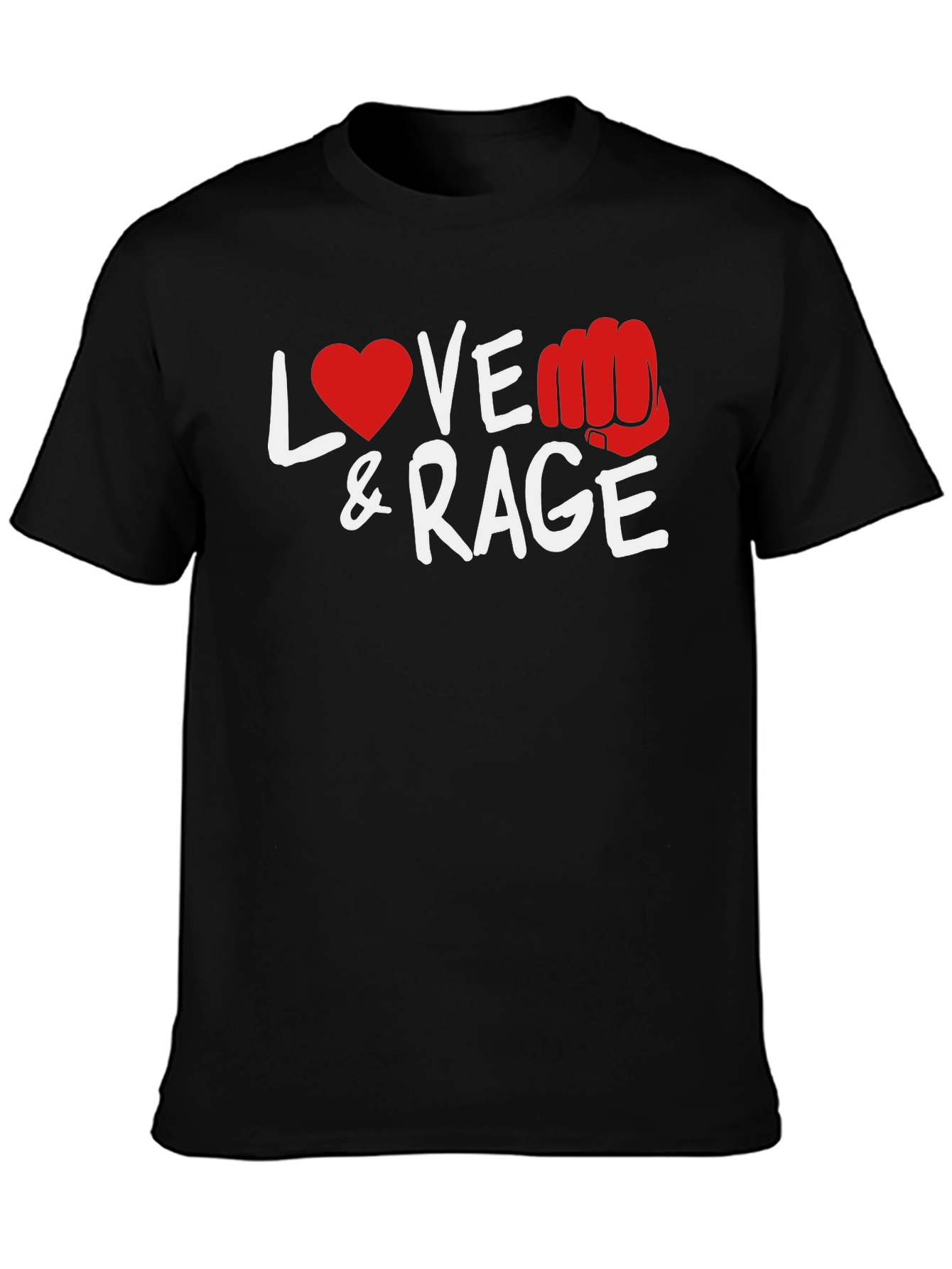 Love & Rage Graphic Tee - Black Casual T-Shirt