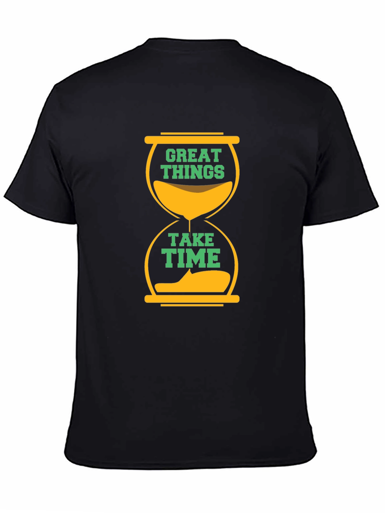 Great Things Take Time Black Graphic Tee