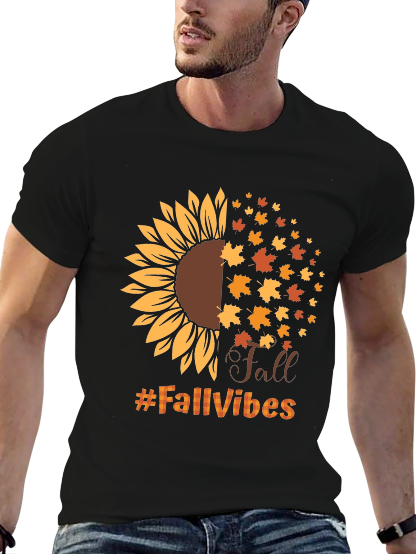 Fall Vibes Sunflower Graphic Tee