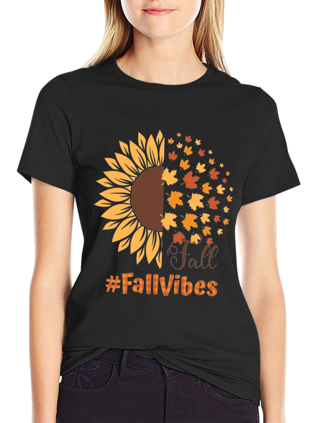 Fall Vibes Sunflower Graphic Tee