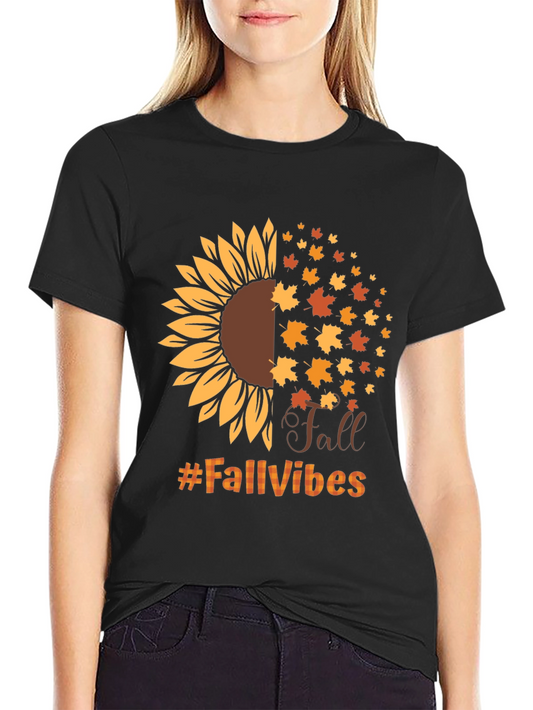 Fall Vibes Sunflower Graphic Tee