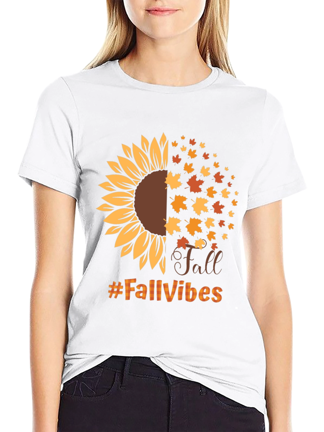Fall Vibes Sunflower Graphic Tee