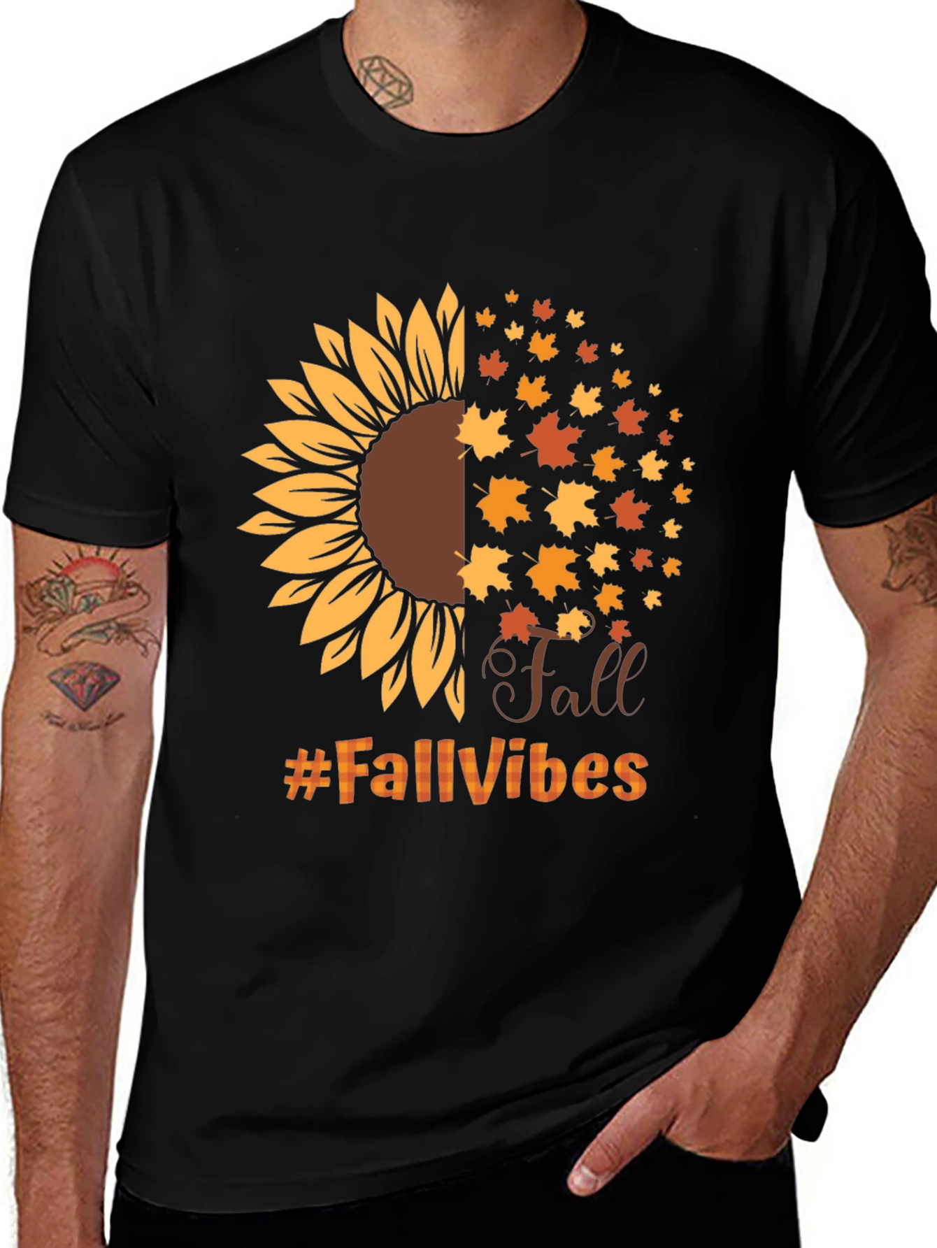 Fall Vibes Sunflower Graphic Tee